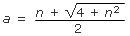Simplified formula. General formula for silver means.